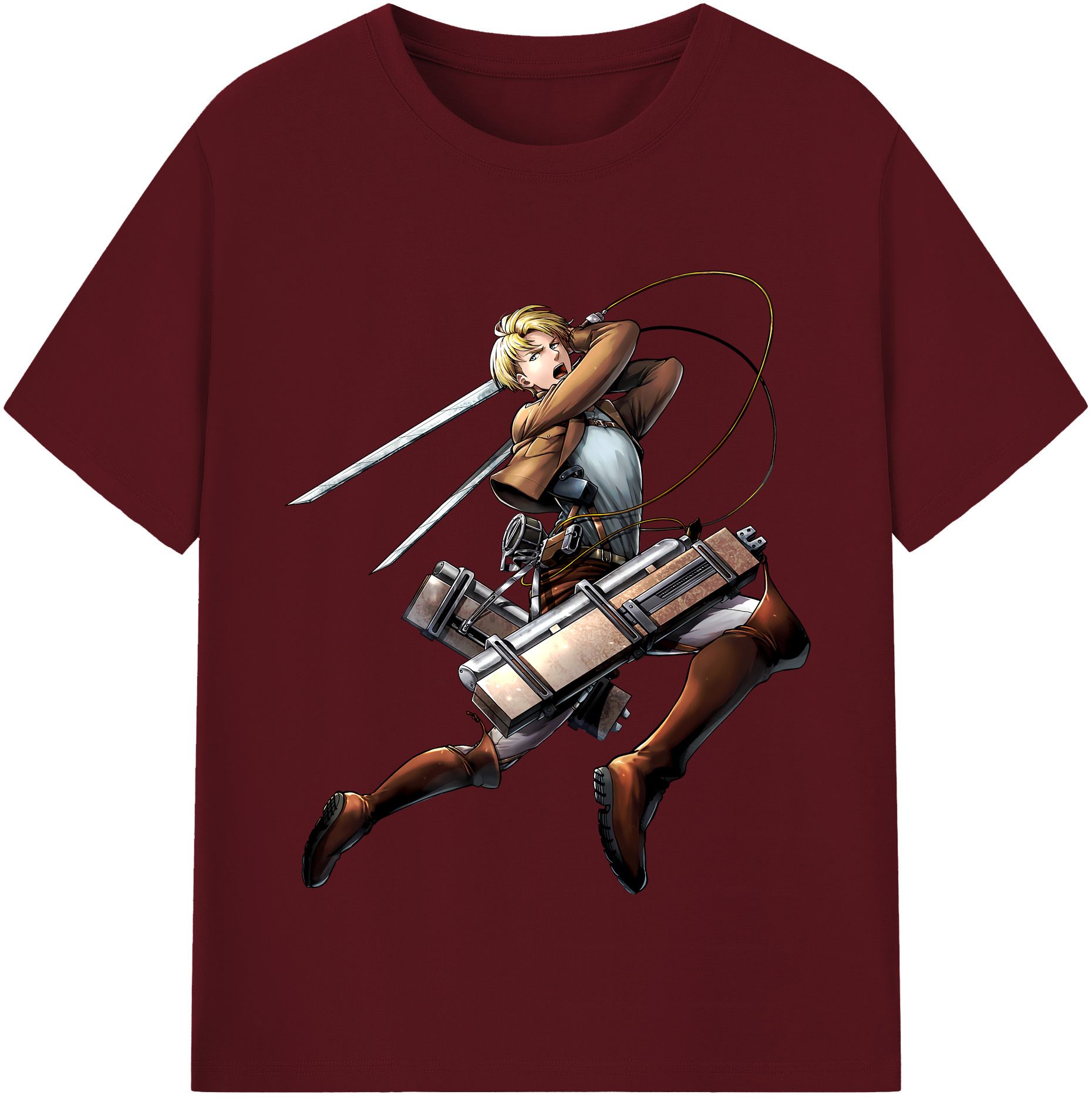 （画像用） 進撃の巨人 Attack on Titan 綿100％半袖Tシャツ（フロントプリント）